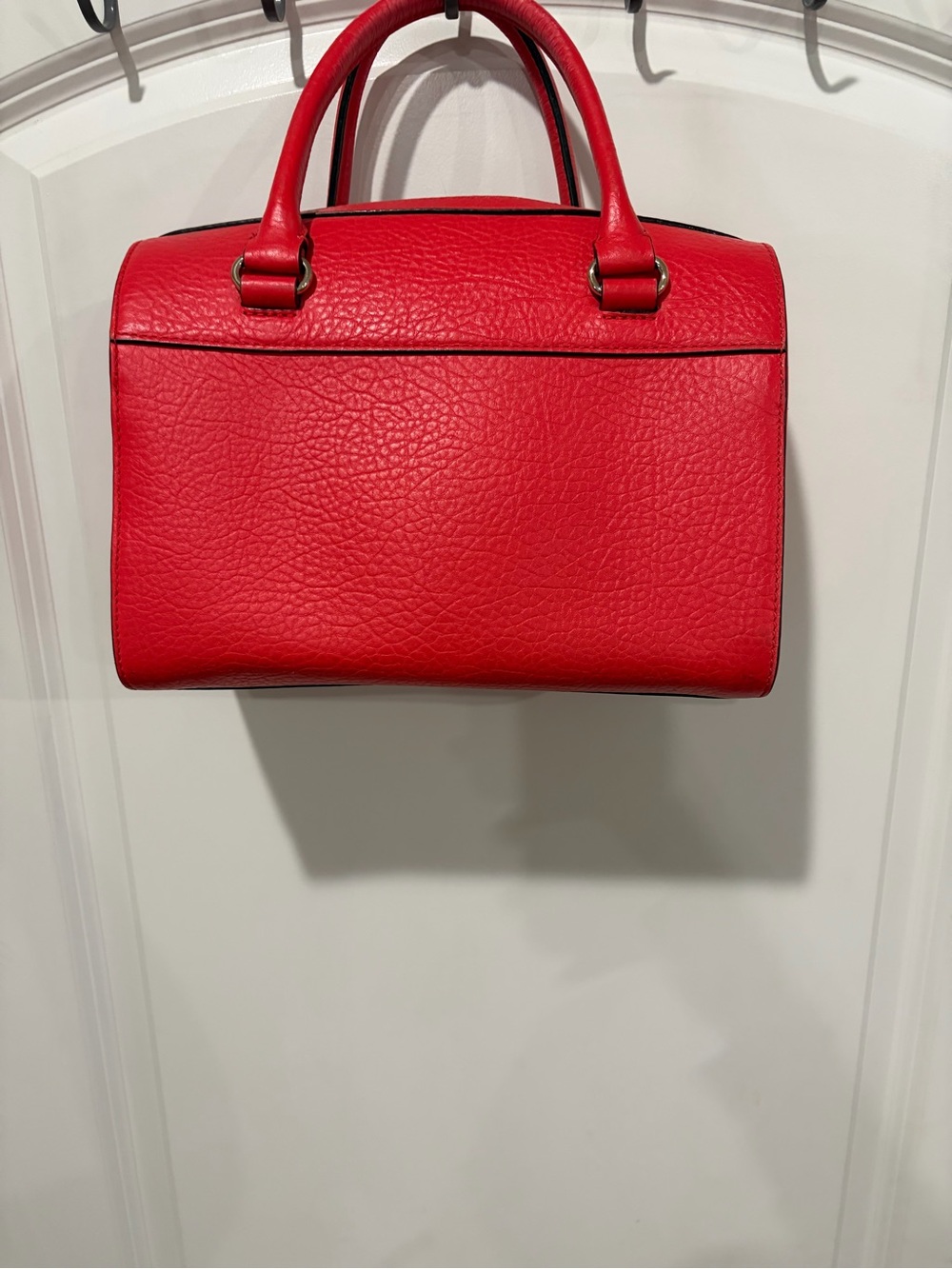 kate spade red Perforated Leather Satchel with Gold-Tone Accents - Picture 3 of 8